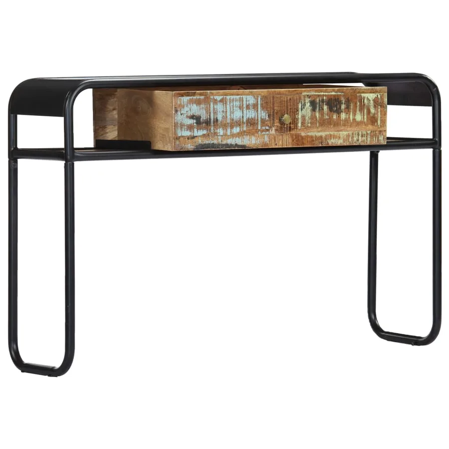 Table console 118 x 30 x 75 cm Bois de récupération massif - 14