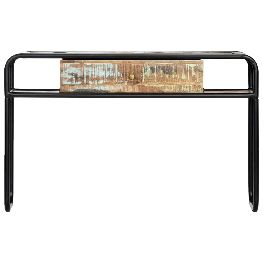 Table console 118 x 30 x 75 cm Bois de récupération massif - 2