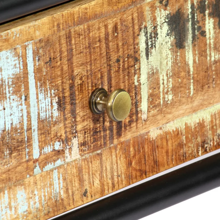 Table console 118 x 30 x 75 cm Bois de récupération massif - 6