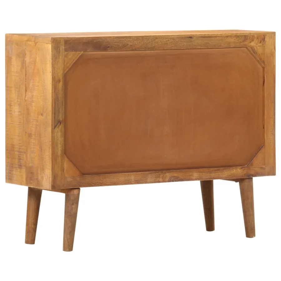Buffet avec motif imprimé 90x30x70 cm Bois de manguier massif - 4