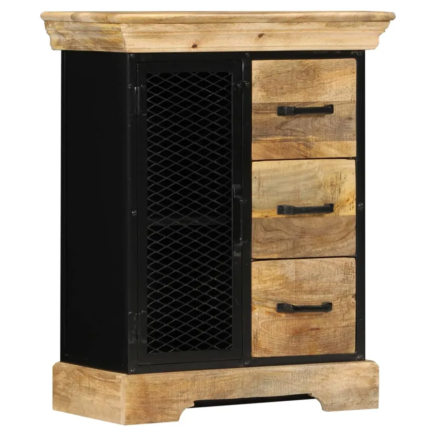 Buffet 60x30x75 cm Bois de manguier massif - 12