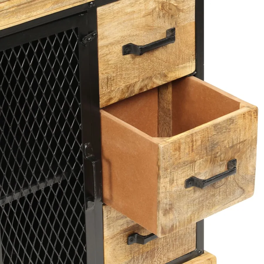 Buffet 60x30x75 cm Bois de manguier massif - 6