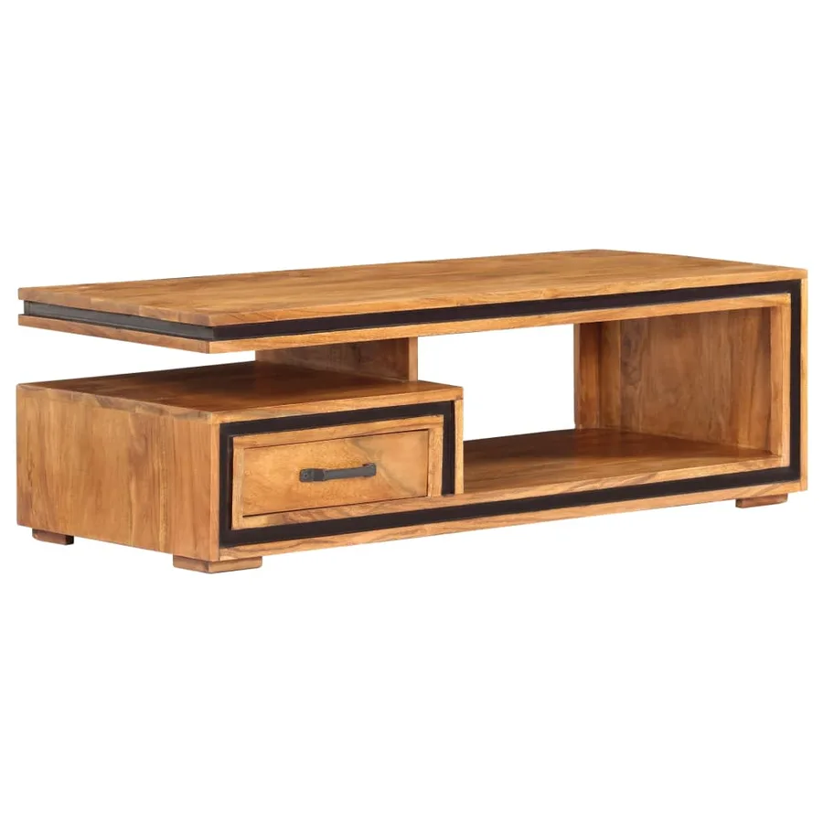 Table basse 100x45x33 cm Bois d'acacia massif - 11