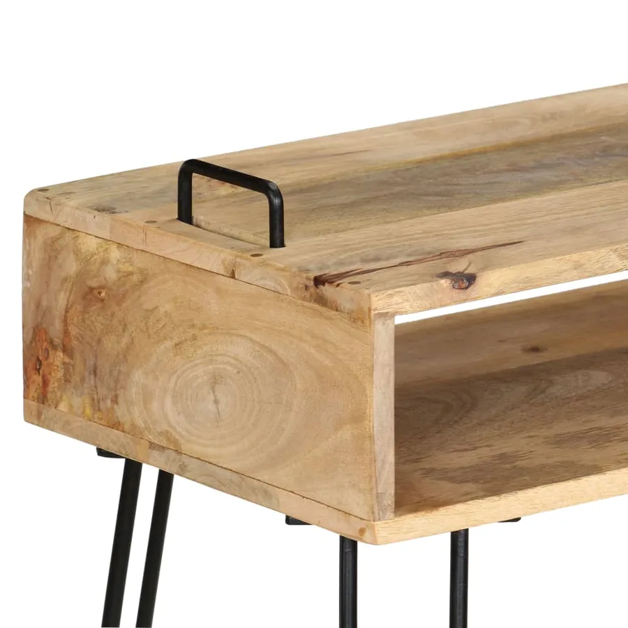 Table console Bois de manguier massif 115 x 35 x 76 cm - 4