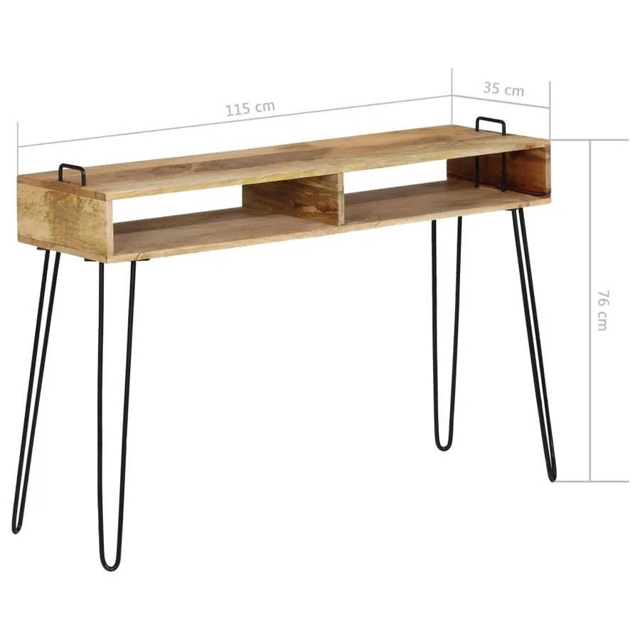 Table console Bois de manguier massif 115 x 35 x 76 cm - 7