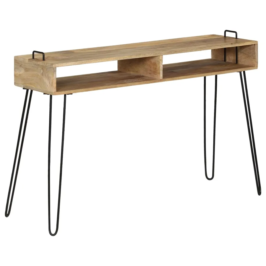 Table console Bois de manguier massif 115 x 35 x 76 cm - 9
