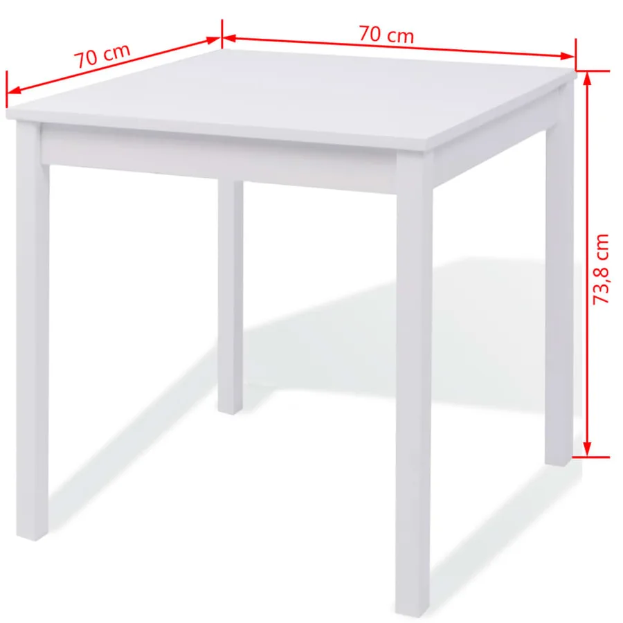 Ensemble de salle à manger 5 pièces Pinède Blanc - 8