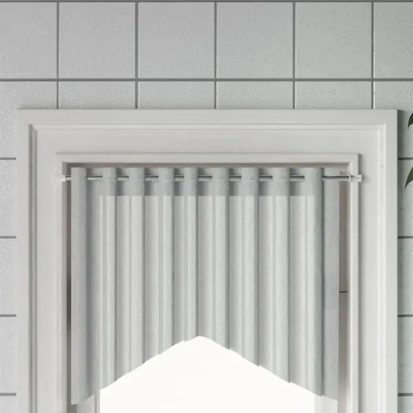 Tringles à rideau 2 pcs blanc et argenté 40-60 cm aluminium