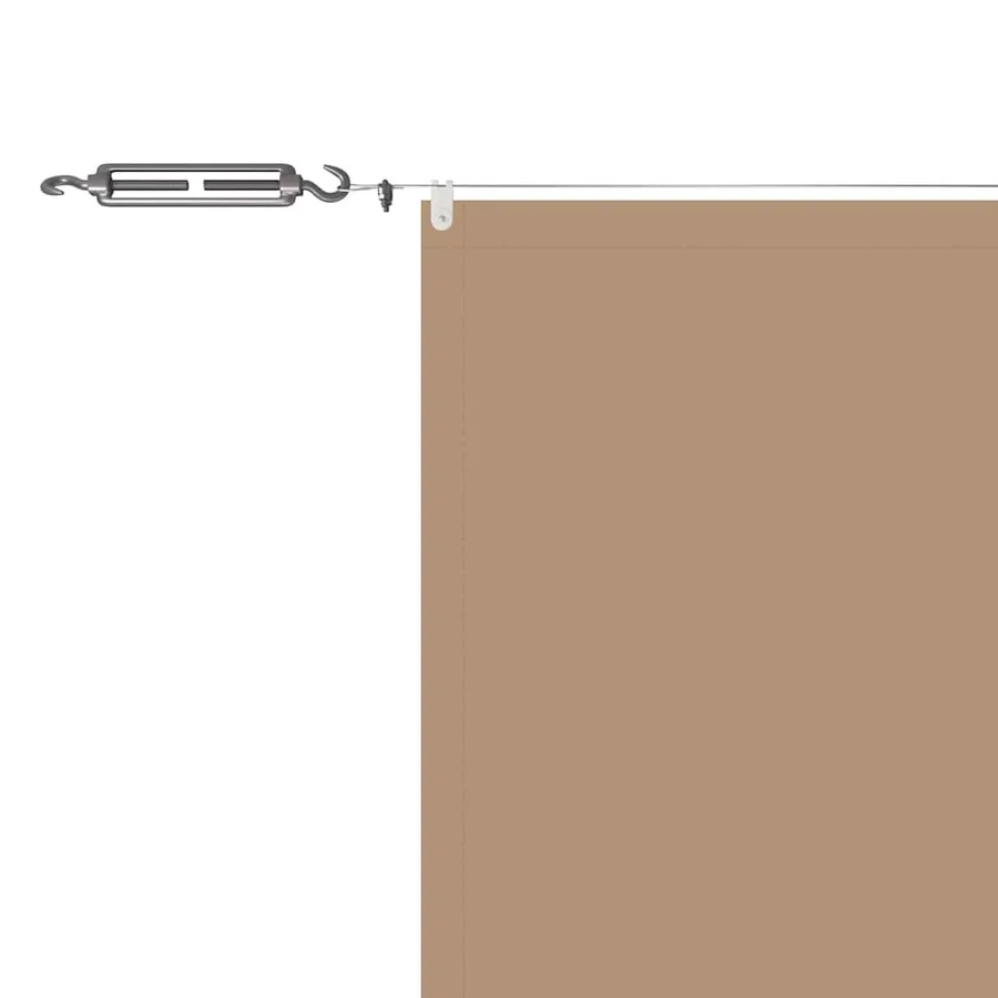 Auvent vertical Taupe 140x800 cm Tissu oxford - 5