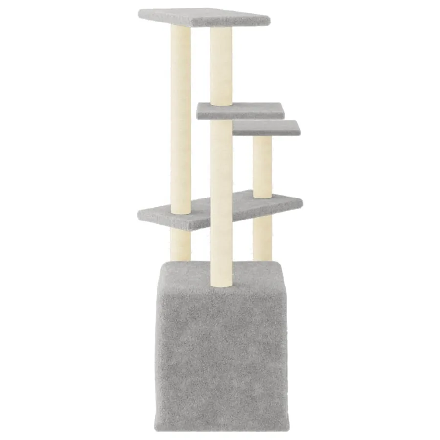 Arbre à chat avec griffoirs en sisal gris clair 107,5 cm - 4