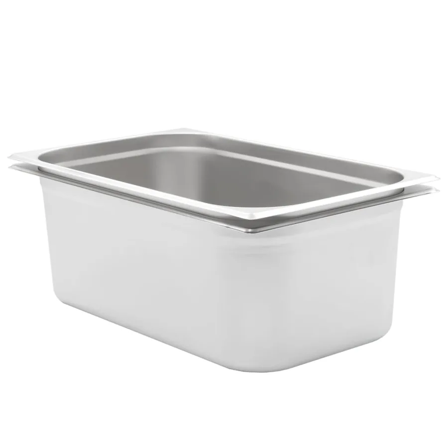 Récipients Gastronorm 2 pcs GN 1/1 200 mm Acier inoxydable