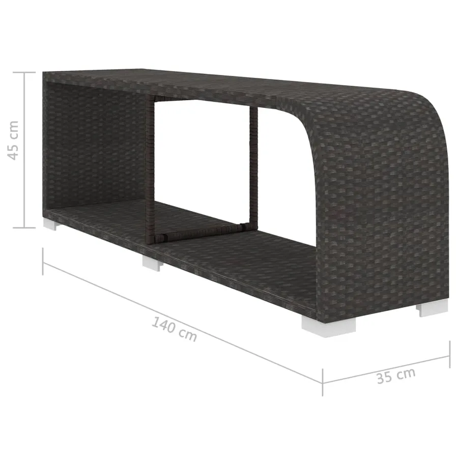 Salon de jardin 10 pcs avec coussins Résine tressée Noir - 14