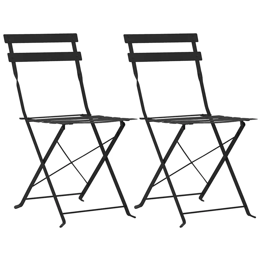 Ensemble de bistro 3 pcs Acier Noir - 5