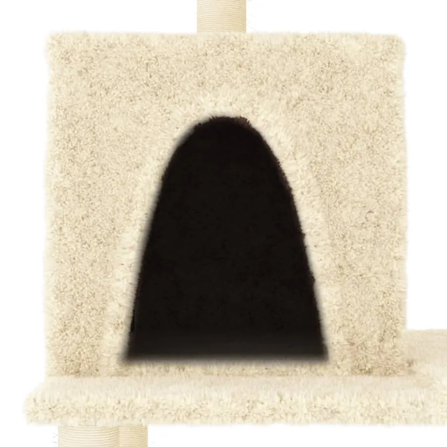Arbre à chat avec griffoirs en sisal Crème 167 cm - 5