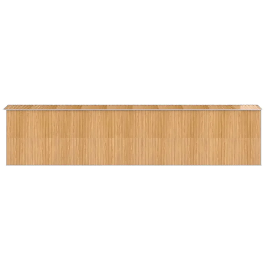 Abri de jardin Marron clair 192x855x223 cm Acier galvanisé - 5