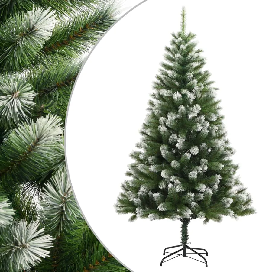 Sapin de Noël artificiel à charnières avec neige floquée 150 cm