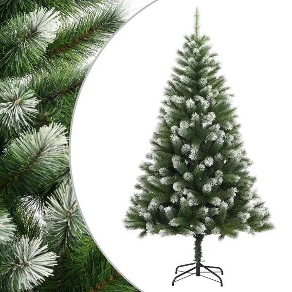 Sapin de Noël artificiel à charnières avec neige floquée 150 cm