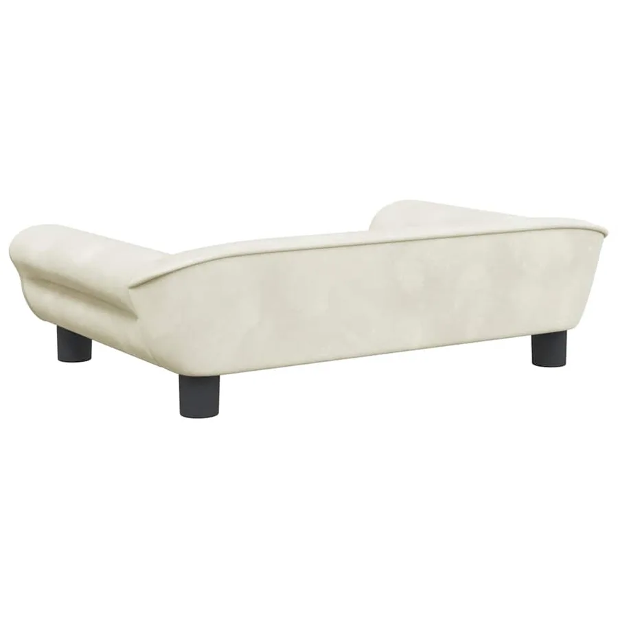Lit pour chien crème 70x48x22 cm velours - 5
