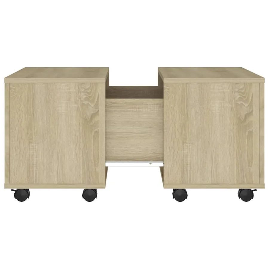 Table basse chêne sonoma 60x60x38 cm bois d'ingénierie - 6