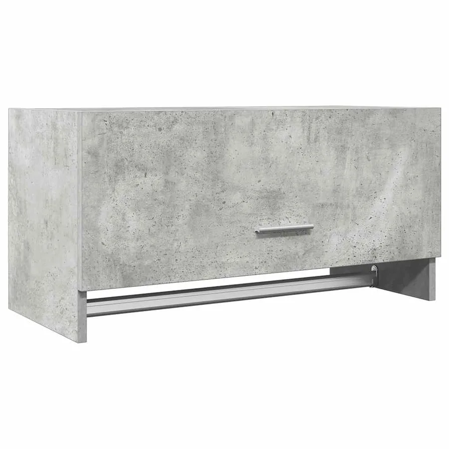 Garde-robe gris béton 70x32,5x35 cm bois d'ingénierie - 2