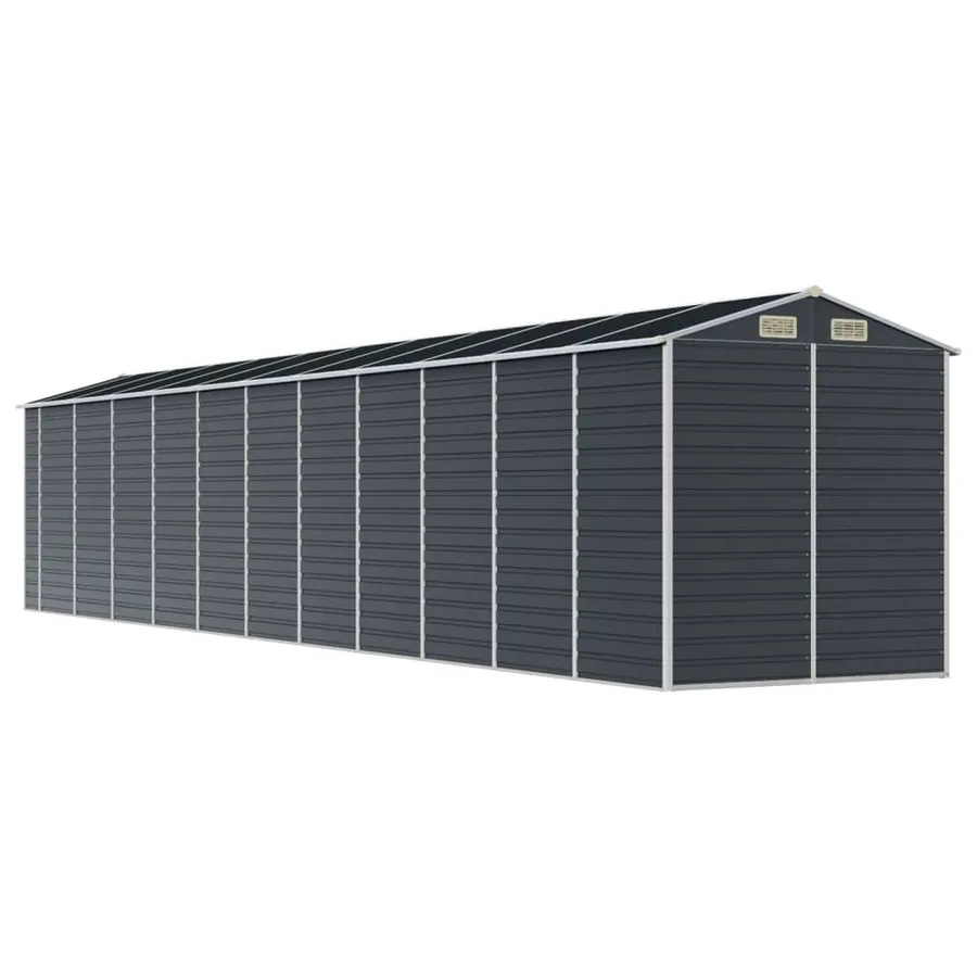 Abri de jardin anthracite 191x980x198 cm acier galvanisé - 7