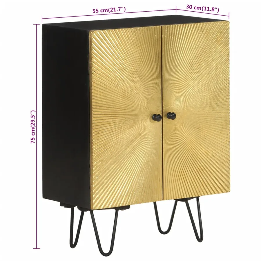 Buffet 55x30x75 cm bois massif de manguier - 8