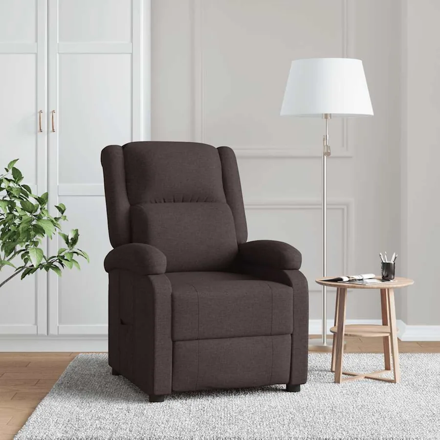 Fauteuil inclinable Marron foncé Tissu
