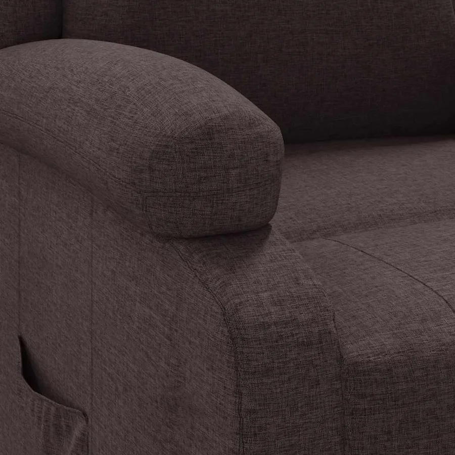 Fauteuil inclinable Marron foncé Tissu - 7