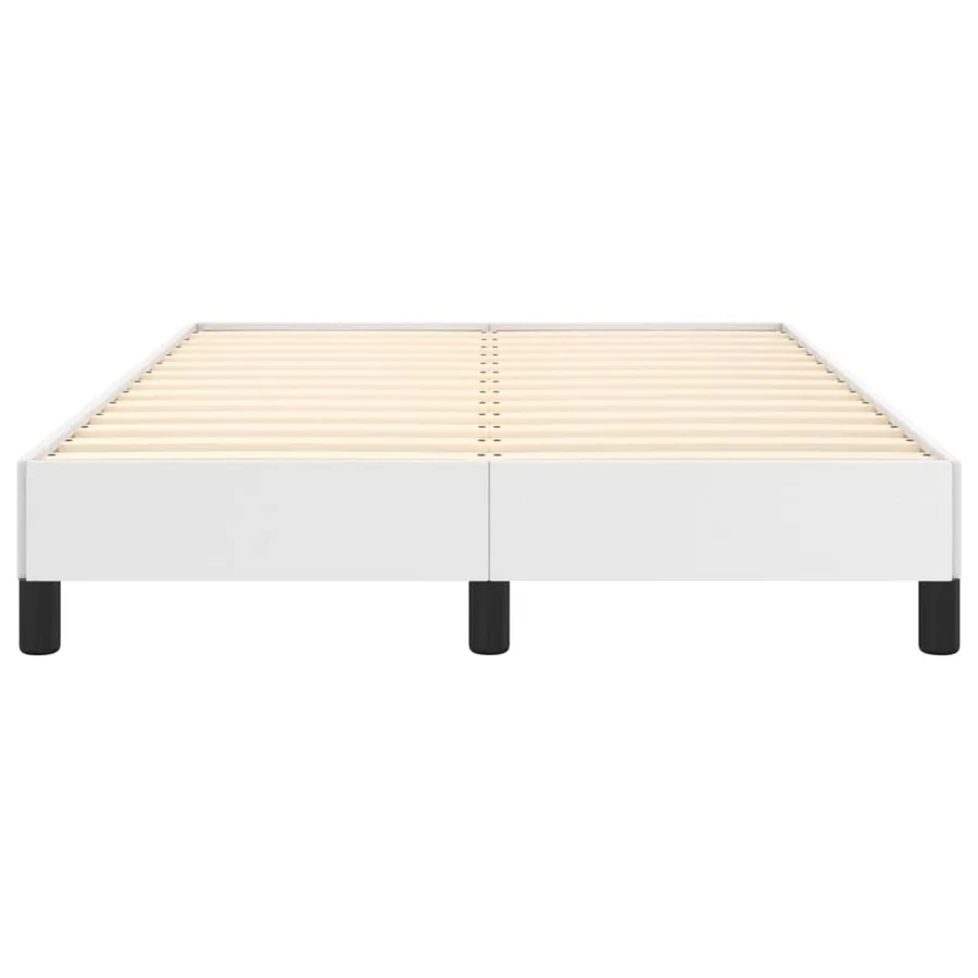Cadre de lit sans matelas blanc 120x200 cm similicuir - 5