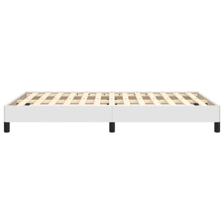 Cadre de lit sans matelas blanc 120x200 cm similicuir - 6