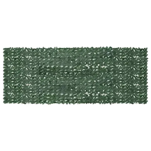 Écran de balcon avec feuilles vert foncé 400x150 cm