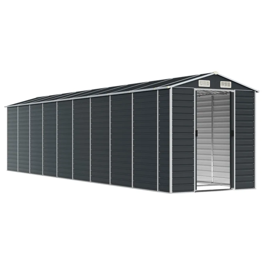 Abri de jardin anthracite 191x810x198 cm acier galvanisé - 3
