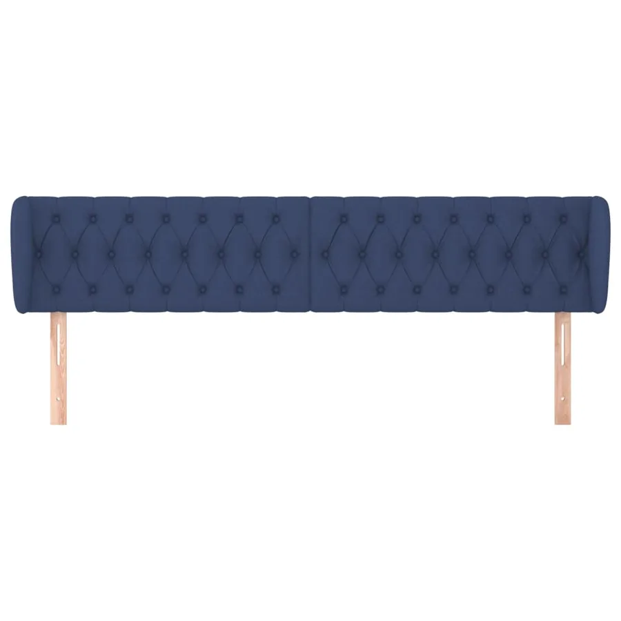 Tête de lit avec oreilles Bleu 183x23x78/88 cm Tissu - 3