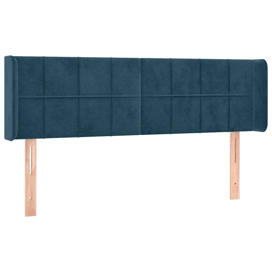 Tête de lit à LED Bleu foncé 147x16x78/88 cm Velours - 3