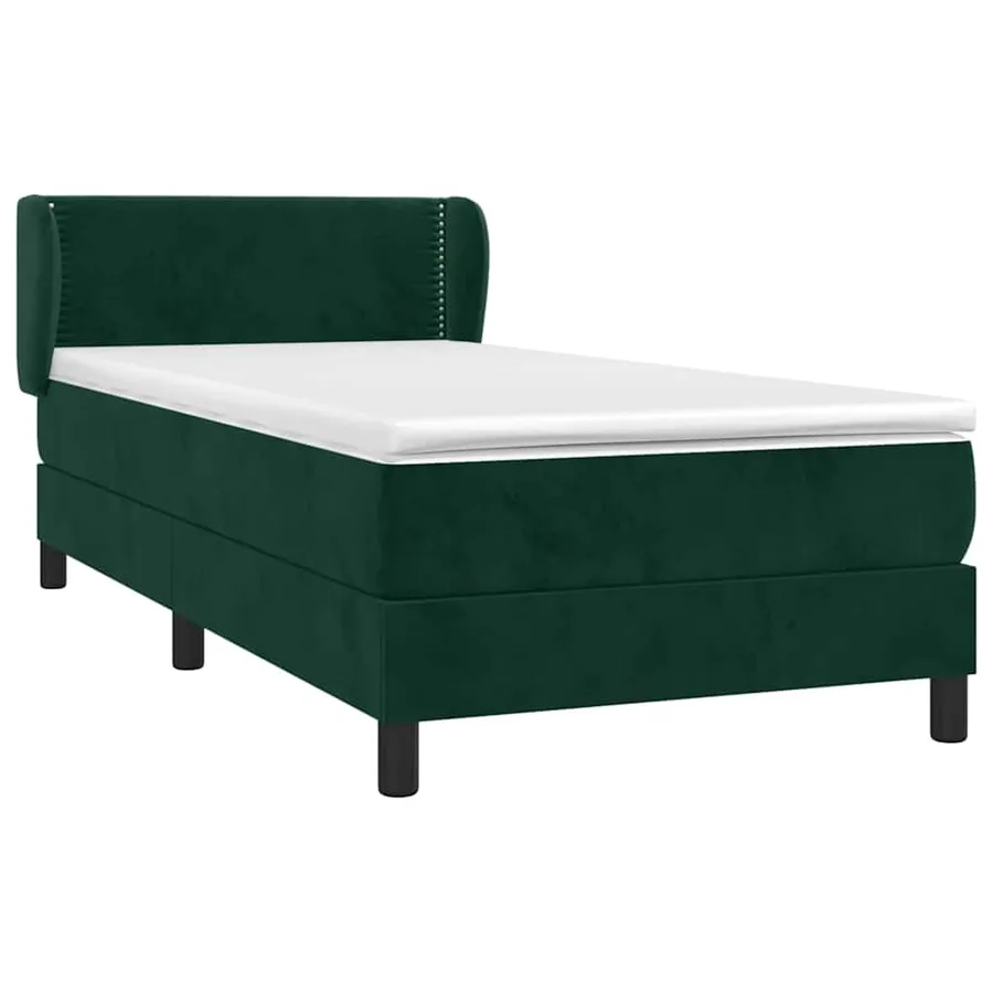 Sommier à lattes de lit avec matelas Vert foncé 100x200 cm - 3