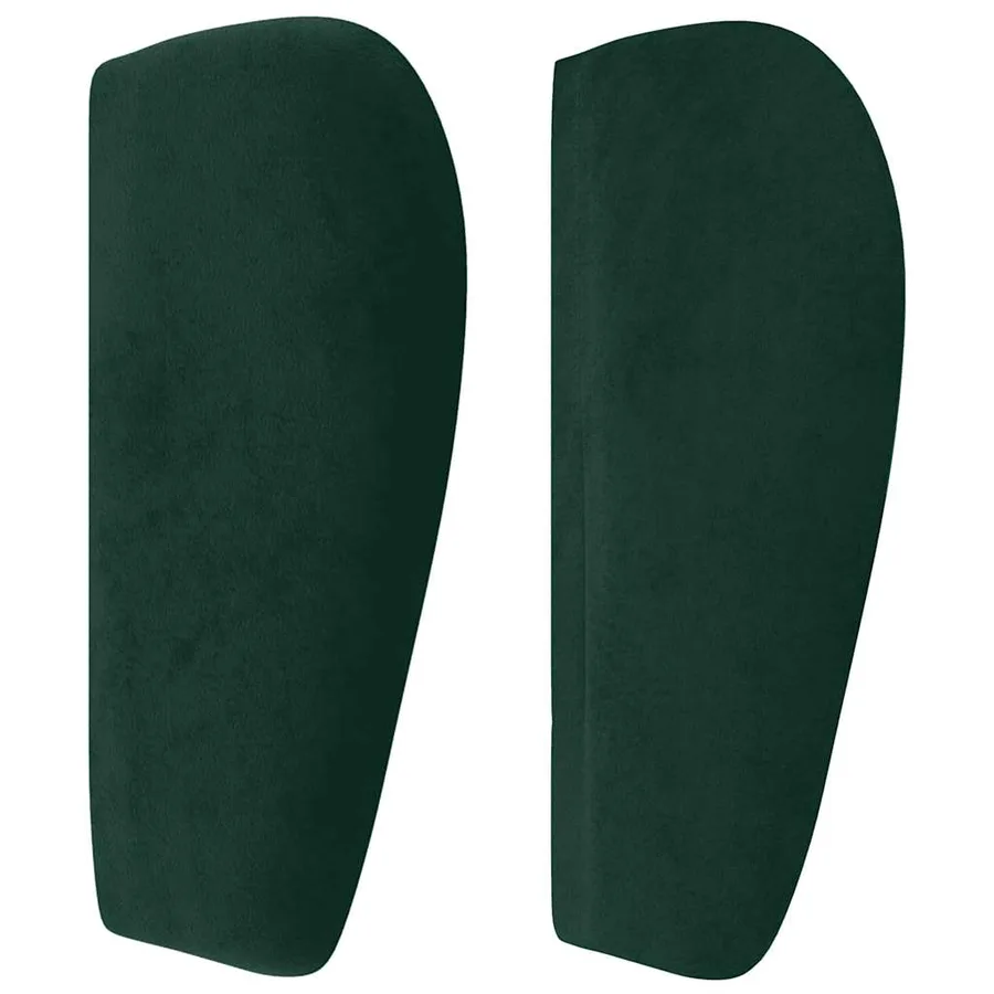 Tête de lit avec oreilles Vert foncé 83x23x78/88 cm Velours - 4
