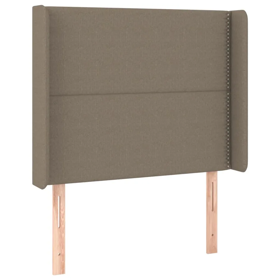 Sommier à lattes de lit matelas et LED Taupe 90x190 cm Tissu - 7
