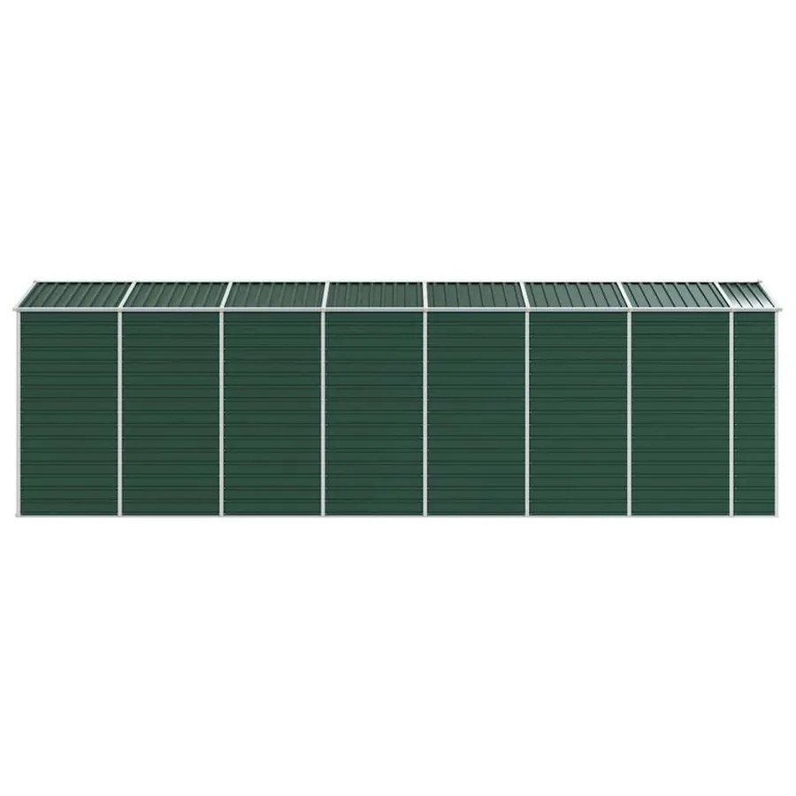 Abri de jardin vert 191x640x198 cm acier galvanisé - 6