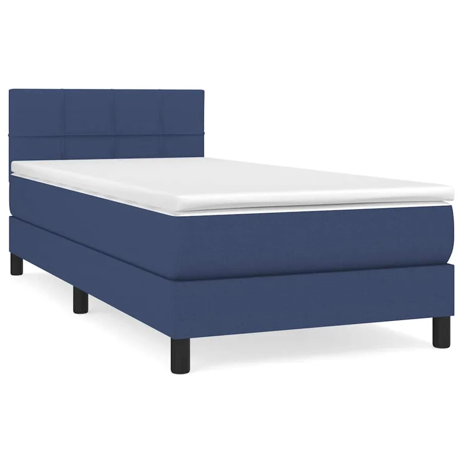 Sommier à lattes de lit avec matelas Bleu 80x200 cm Tissu - 2