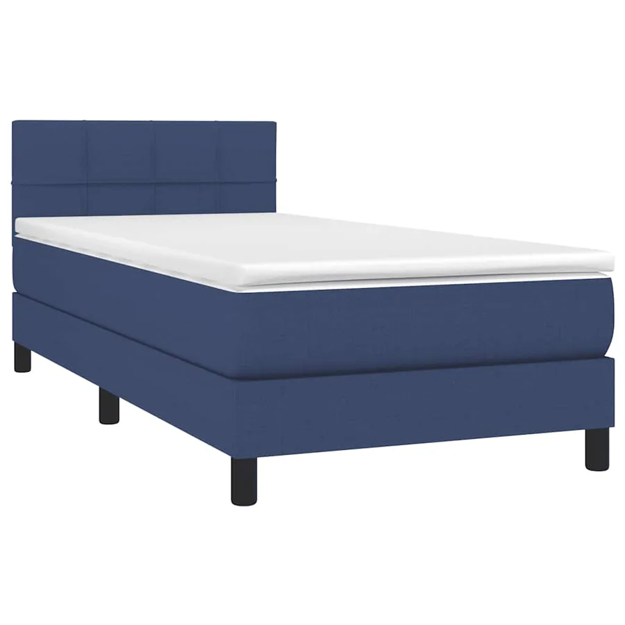 Sommier à lattes de lit avec matelas Bleu 80x200 cm Tissu - 3