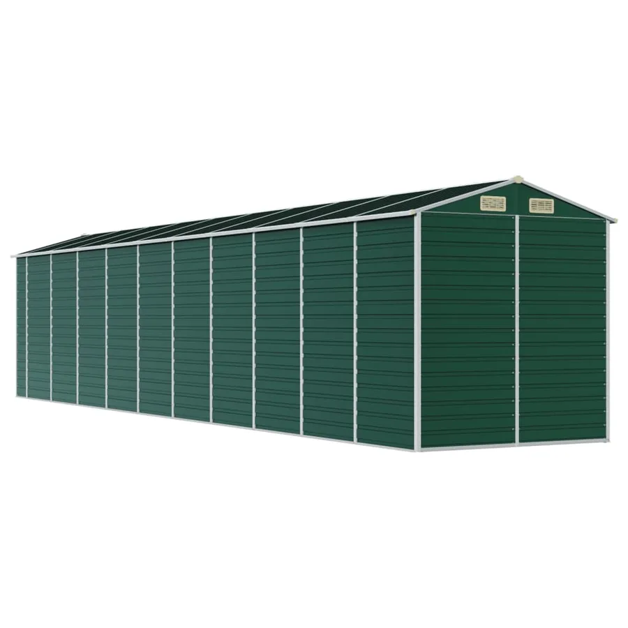 Abri de jardin vert 191x895x198 cm acier galvanisé - 7