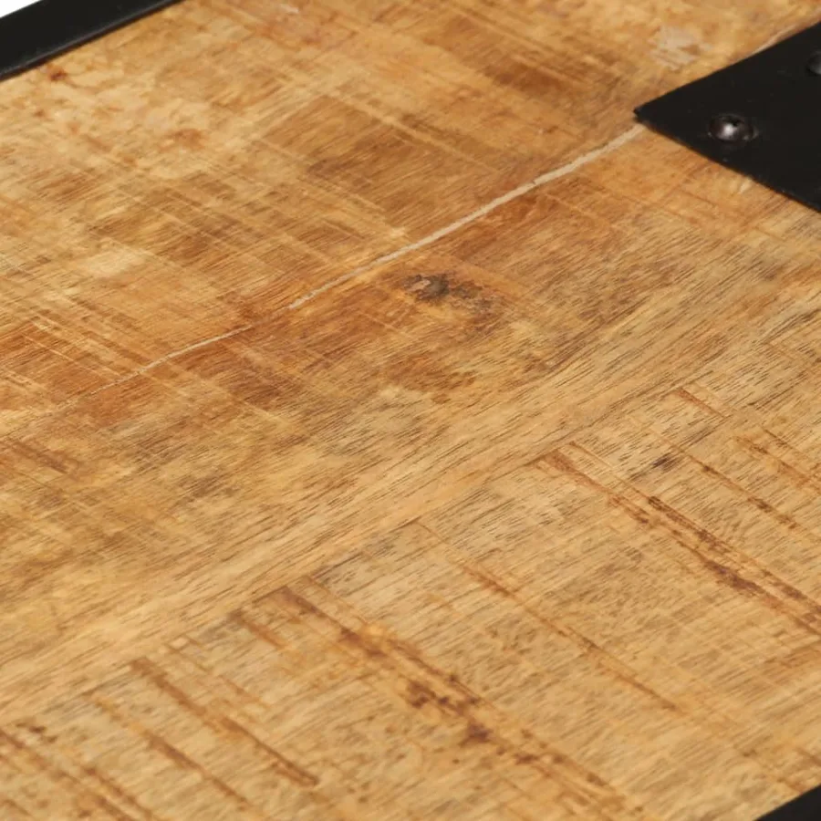 Table de chevet 43x30x51 cm Bois de manguier massif brut - 9