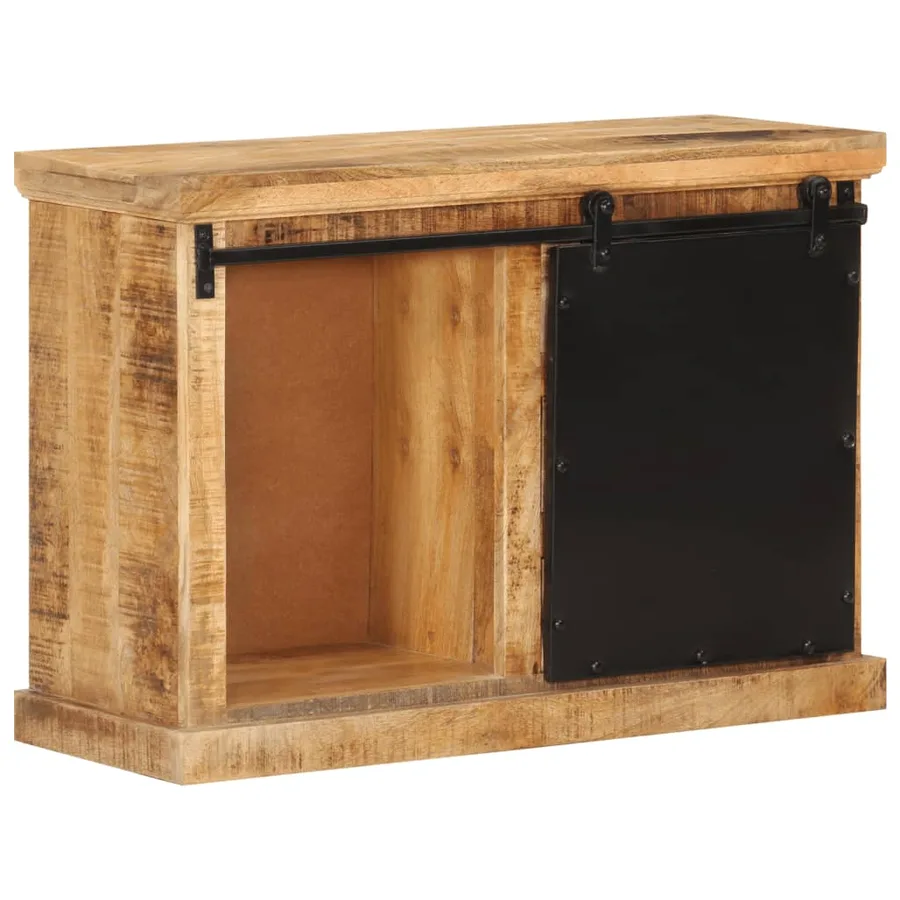 Buffet 80x30x55 cm bois de manguier brut massif - 3