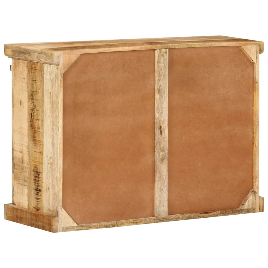Buffet 80x30x55 cm bois de manguier brut massif - 5