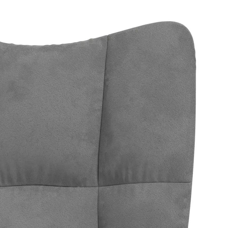 Chaise de relaxation Gris foncé Velours - 6