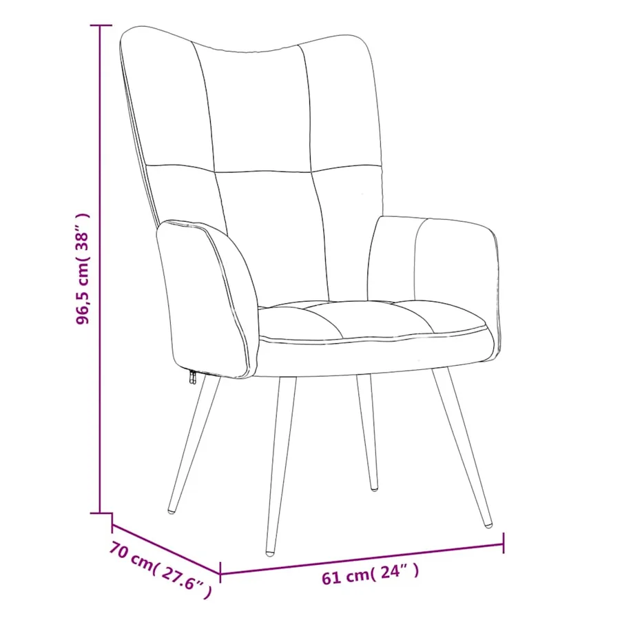 Chaise de relaxation Gris foncé Velours - 8