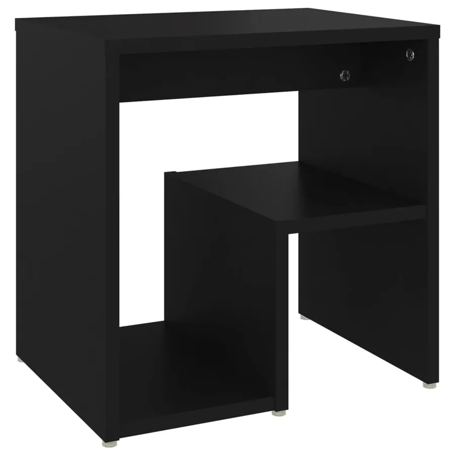 Tables de chevet 2 pcs noir 40x30x40 cm bois d'ingénierie - 4