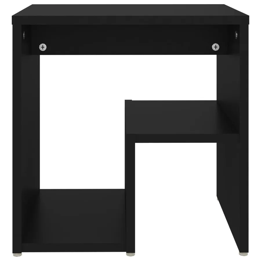 Tables de chevet 2 pcs noir 40x30x40 cm bois d'ingénierie - 5