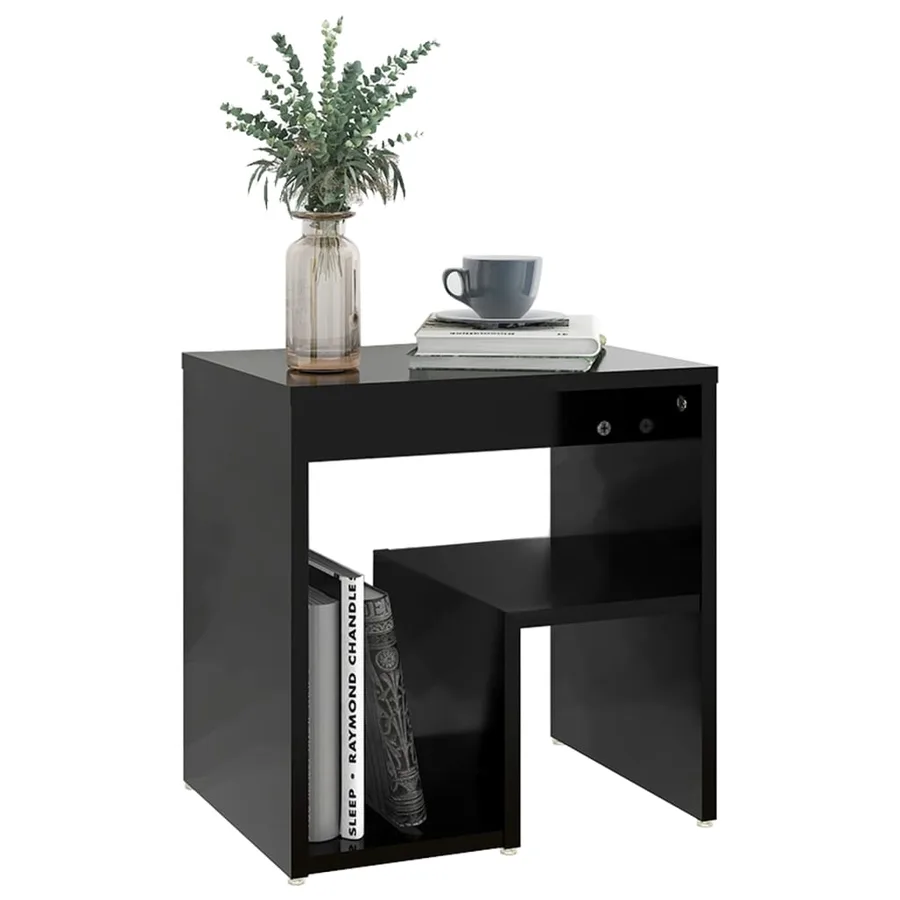 Tables de chevet 2 pcs noir 40x30x40 cm bois d'ingénierie - 7