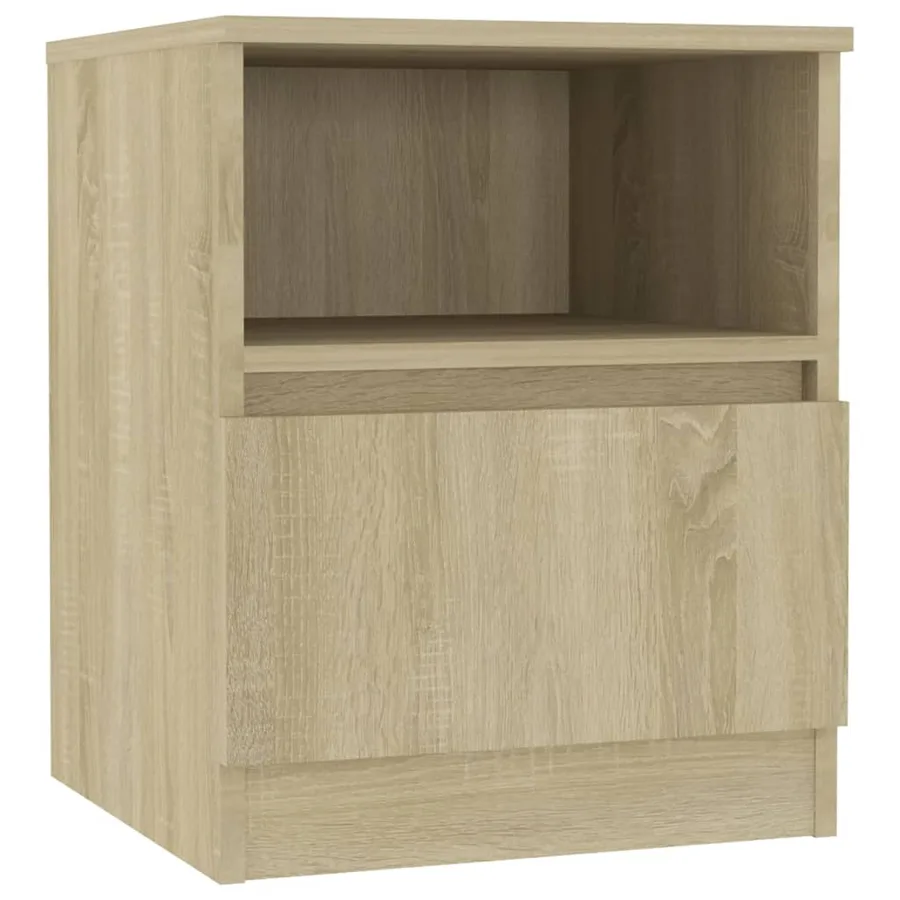 Tables de chevet 2pcs chêne sonoma 40x40x50cm bois d'ingénierie - 3